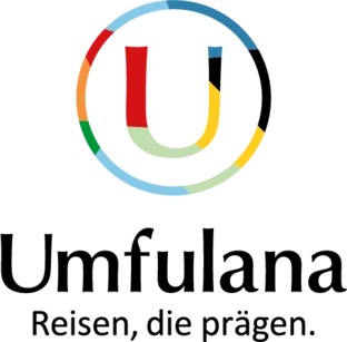 Umfulana-Logo mit buntem Kreis und Schriftzug 